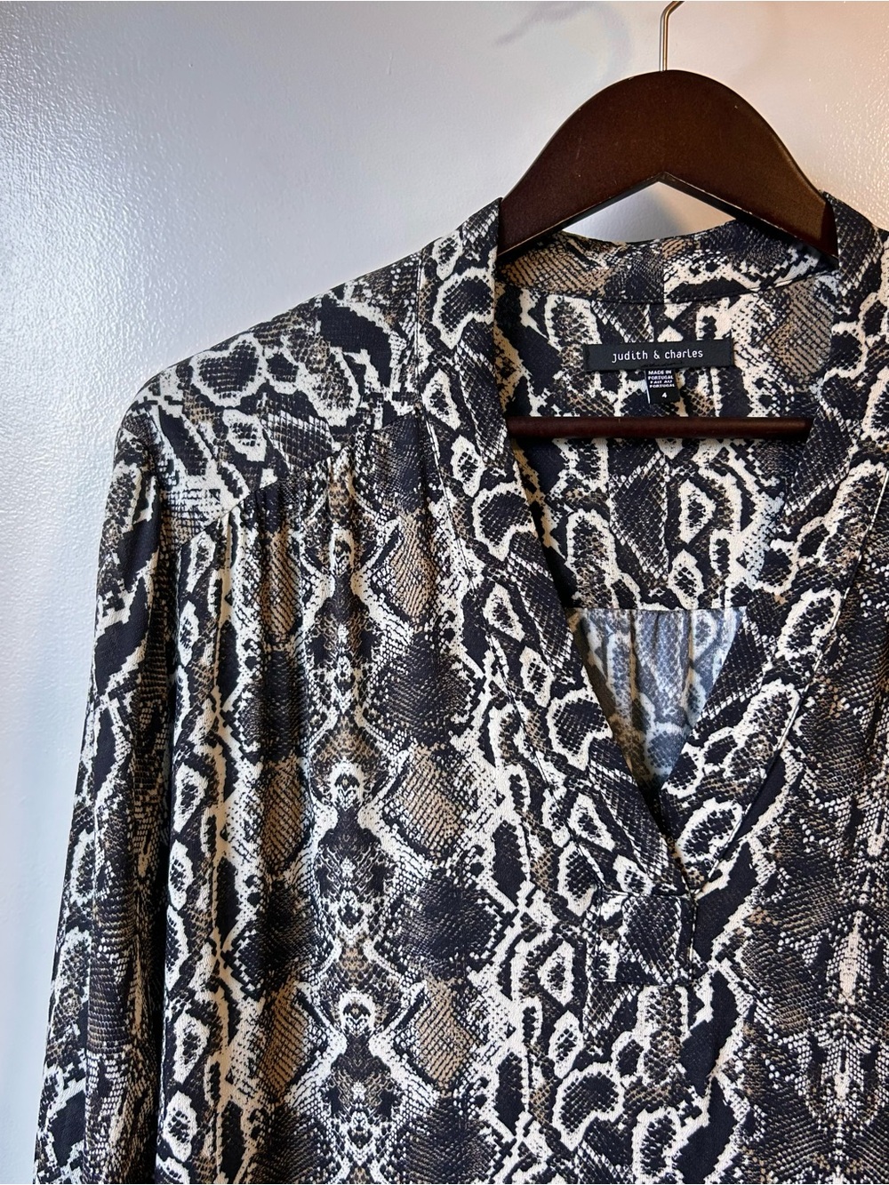 Judith & Charles Snakeskin Print Blouse